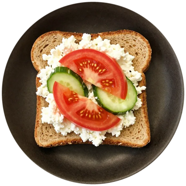 Cottage Cheese Veggie Toast