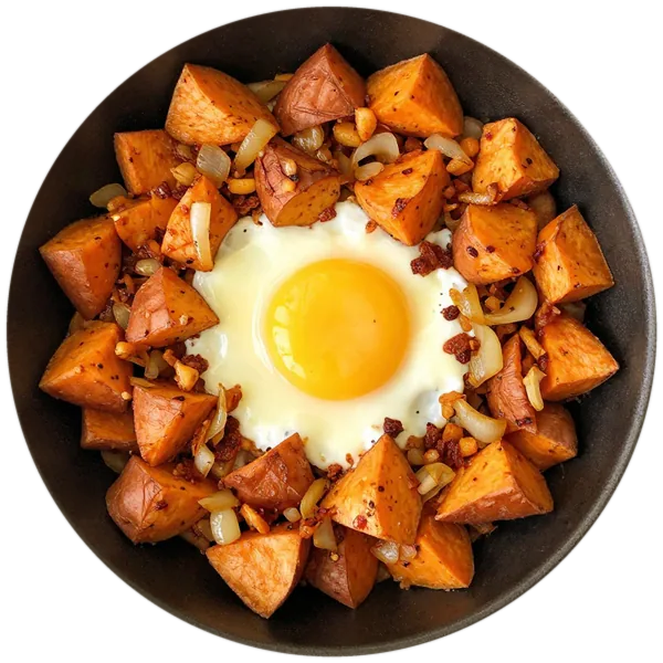 Sweet Potato Hash with Eggs
