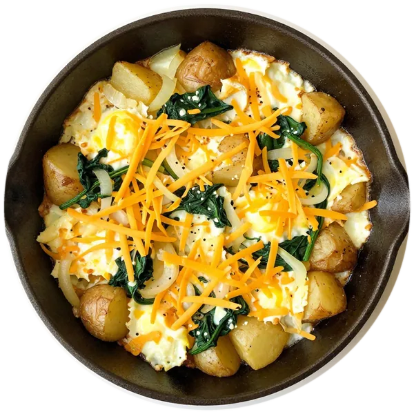 Cheesy Egg and Potato Breakfast Skillet