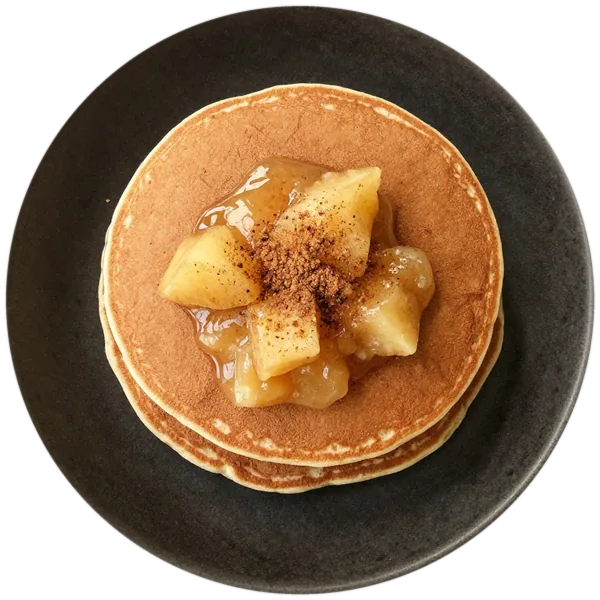 Whole Wheat Pancakes with Applesauce