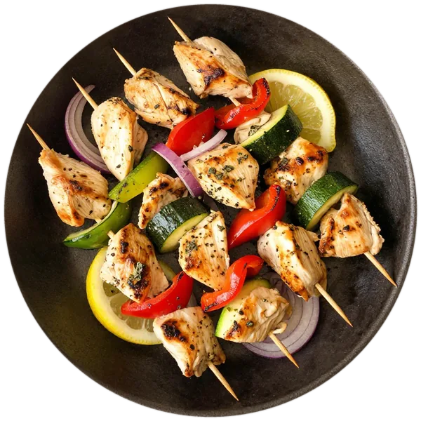 Chicken and Veggie Kebabs