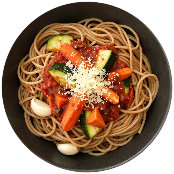 Whole Wheat Spaghetti with Veggie Marinara