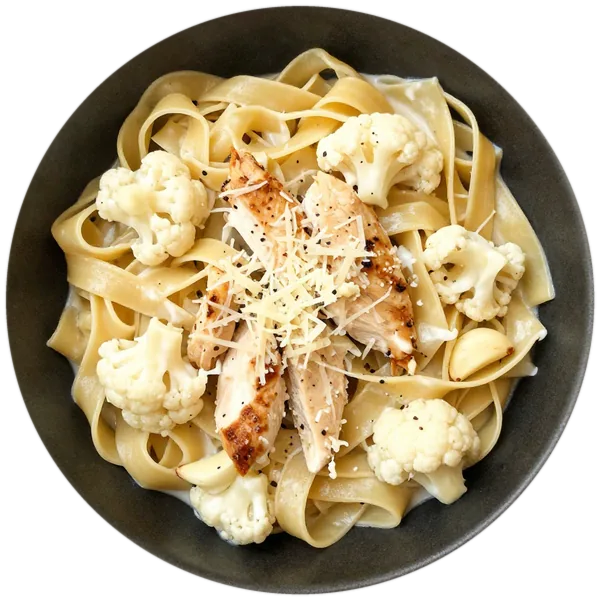 Chicken Alfredo with Cauliflower Sauce