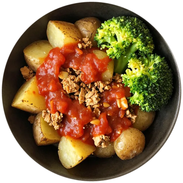 Turkey Veggie Sloppy Joes Stuffed Potatoes